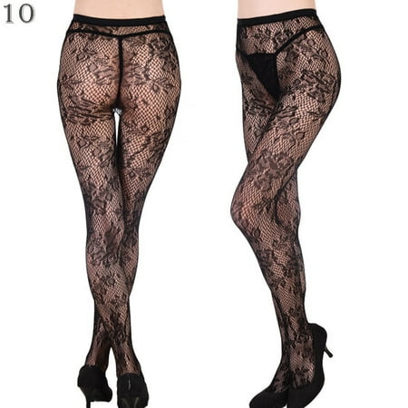 

NEW Black Patterned Fishnet Tights Ladies Womens Pattern Lace Pantyhose Floral