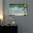 thumbnail image 3 of wall26 Canvas Prints Wall Art - Tropical Beach with Palm Tree on Vintage Wood Background Rustic Home Decoration - 16" x 24", 3 of 4