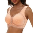 thumbnail image 2 of MIASHUI Bras for Women Front Side Buckle Lace Edge without Steel Ring Movement Seamless Gathering Adjustment Yoga Sleep Large Bra, 2 of 3