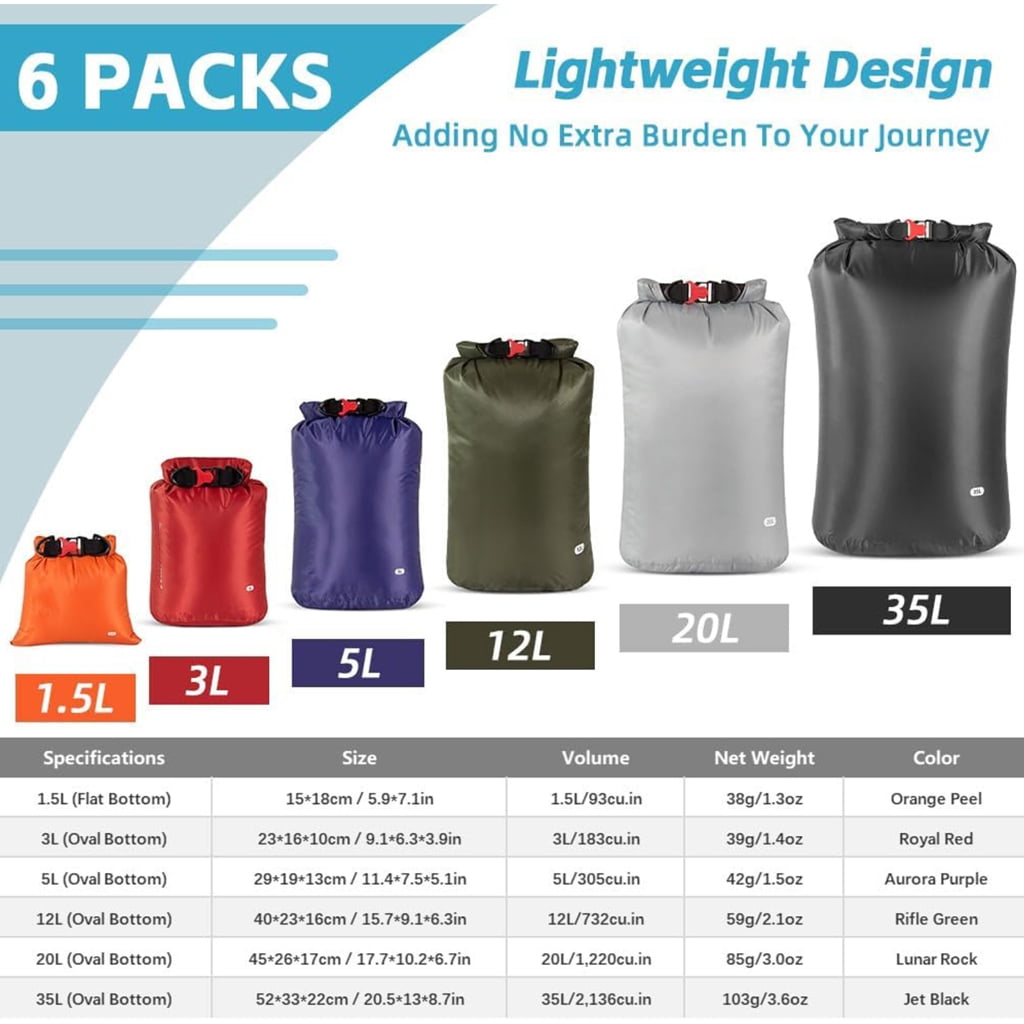 Waterproofed Dry Bags With Wet Separation Pockets Backpacks Outdoor Sports Bag for Swimming and Boats
