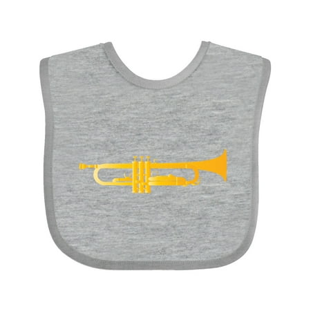 

Inktastic Trumpet Gold Brass Music Instrument Gift Baby Boy or Baby Girl Bib