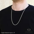 thumbnail image 3 of 925 Italian Sterling Silver 2.5mm Solid Cuban Chain, FREE Microfiber Cloth, ITProLux Curb Link Mens Womens Necklace, Giorgio Bergamo, 3 of 8