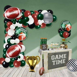 Super Bowl LVI 56 Foil Mylar Football Balloons Party Pack, 7pc Decoration Kit