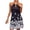 White, variant on IROINNID Women's Sleeveless Halter Dress Round Neckline Summer Casual Adjustable Metal Hanging Neck Dress Strapless Print Dress