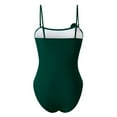 thumbnail image 7 of Saving UTSJKR 3D Flower Swimsuit for Women Solid Color Cami Bathing Suit Tummy Control High Cut One Piece Swimsuit Bodysuit Top Green 4-6, 7 of 7