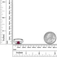 thumbnail image 5 of Gem Stone King 925 Sterling Silver Red Created Ruby 3-Stone Ring 1.00 Cttw Three Stone Wedding Engagement Anniversary Promise Ring for Women (Size 8), 5 of 5