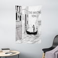 thumbnail image 1 of Venice Tapestry, Canals of Venice Child Gondolier on Water Historical Amazing European City Sketch, Wall Hanging for Bedroom Living Room Dorm Decor, 40W X 60L Inches, Black White, by Ambesonne, 1 of 2