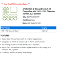 thumbnail image 2 of A/C System O-Ring and Gasket Kit - Compatible with 1985 - 1988 Chevy Sprint 1.0L 3-Cylinder 1986 1987, 2 of 2