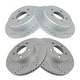 thumbnail image 2 of TRQ Front and Rear Performance Brake Rotors Set Premium G-Coated Cross Drilled & Slotted Fits Select 2001-2002 Ford Explorer Sport, 2 of 6