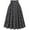 Black, variant on WWV Womens Long Skirt Button Pleated Hem Elegant Skirt Dress Summer Solid Color Leisure Lady Loose Fit Vacation Skirt Black L