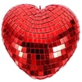 thumbnail image 1 of Bola de discoteca con forma de corazón, efecto espejo para fiestas, decoración de pub y karaoke., 1 of 7