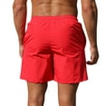 thumbnail image 3 of Aayomet Workout Shorts Men Men's Summer Printed Beach Short Casual Loose Fashion Daily Shorts Loose Tether Pocket Board Summer Soft Shorts,Red S, 3 of 5
