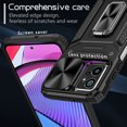 thumbnail image 4 of Allytech Shockproof Case for Moto G Power 5G 2023, Military Grade Protective Hybrid Rugged Kickstand Sliding Camera Lens Protective Phone Case Cover for Motorola Moto G Power 5G 2023 - Black, 4 of 10