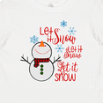 thumbnail image 4 of Inktastic Christmas Let it Snow Cute Snow Man with Snowflakes Boys or Girls Baby T-Shirt, 4 of 5