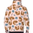 thumbnail image 5 of Hoodies for Men - Funny Cute Cartoon Cat Brown Long Sleeve Comfrt Men'S Fashion Hoodies & Sweatshirts, Sweatshirts for Men Hoodies Pullover Clothing Clothes with Pouch, 5 of 7