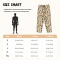 thumbnail image 2 of Cauagu Watercolor Insects Pajama Pants for Women Loose Fit Wide Leg Trouser Pants Casual Elastic Waist Drawstring Lounge Pants, 2 of 6