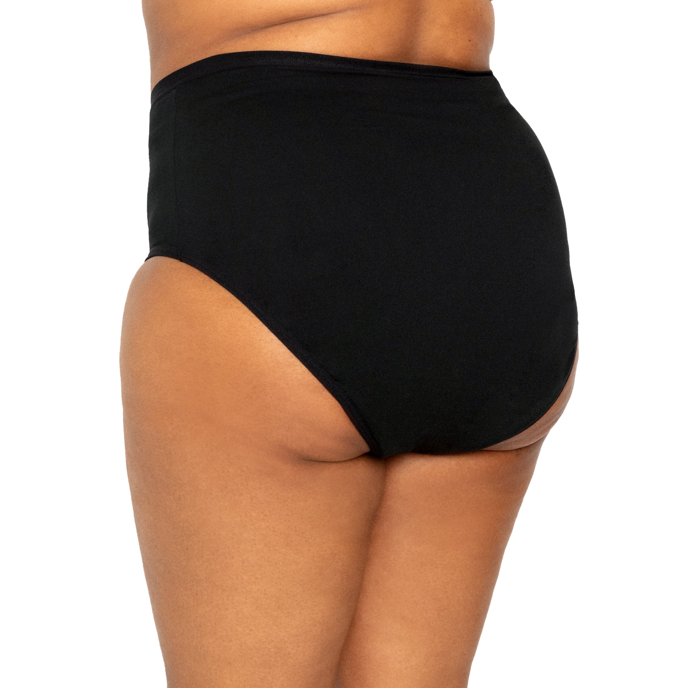 The Period Company. Microfiber High Waisted, Period Underwear for Medium Flows, Black