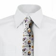 thumbnail image 3 of Men's Tie, Repeating Music, 3.7", Orange Violet, by Ambesonne, 3 of 4