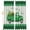 Green, variant on Saint Patrick's Day Blackout Curtains for Bedroom/Living Room, Pinch Pleated Black Out Curtains, Luck Leaves Car Grey Wooden Plaid Room Darkening Window Drapes with Hooks 2 Panels, 39"x70"