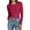 Hot Pink, variant on Women's Basic Tops Winter Crew Neck Solid Color Long Sleeve Wave Elegant Going Out Tops Pullover Stretchy Casual Trendy Plain Slimming Tops