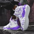 thumbnail image 3 of Bolognifi Men's Basketball Shoes Walking Running Breathable Comfortable Sneakers - PURPLE_11, 3 of 6