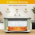 thumbnail image 5 of Heynemo 8QT 12-in-1 Programmable Slow Cooker, Multi-Cooker with Timer, Temperature Control, Removable Non-Stick Pot & Dishwasher-Safe Glass Lid, Green, 5 of 10