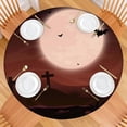 thumbnail image 2 of Fitted Halloween Table Cover for 44 Inch Round Table - Pumpkin Spooky Design Elastic Edge Washable Party Dining Decor, 2 of 6