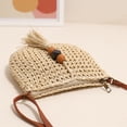 thumbnail image 4 of Compradores Informales para Mujeres Bolsillo Satchel Cruzada Paja Con Borla, 4 of 9