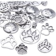 thumbnail image 5 of 60pcs 6 Styles，Silver Bear Dog Cat Footprint Charms Tibetan Alloy Animal Paw Prints Pendants Cute Bear Footprint  for DIY Bracelet Earrings Necklace Jewelry Making, 5 of 8