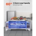 thumbnail image 2 of VEVOR Commercial Freezer Prepration Worktable Stainless Steel 60 inch Double Door, 2 of 9