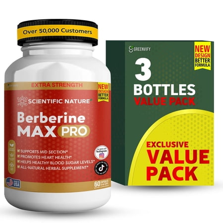 GreenVify Scientific Nature Berberine Max Pro Metabolic Support Supplement – Supports Glucose Metabolism & Daily Wellness