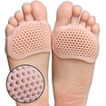 thumbnail image 1 of Juego de 4 almohadillas metatarsianas para pies, que se utilizan para aliviar rápidamente el dolor - Bola de gel suave con base blanda, 1 of 5