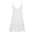 thumbnail image 5 of USSUMA Sundresses for Women Casual Summer Cami Flowy Tiered Short Mini Beach Dress Solid Plus Sun Dresses Sleeveless V Neck Dress Party Vacation, 5 of 8