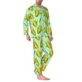 thumbnail image 2 of Naloa Corn 7 Men’s Pajamas Set - Long Sleeve Button Down Sleep Shirt and Pajama Bottoms Sleepwear Set-X-Large, 2 of 7