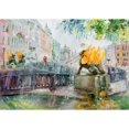 thumbnail image 3 of Kotinova, Galina 14x11 Black Modern Framed Museum Art Print Titled - Summer rain. Griffins, 3 of 5