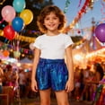 thumbnail image 3 of Kiijoy Girls Metallic Shorts for Stage Performance Dance Glitter Shiny Shorts, Sizes 3-4, 3 of 4