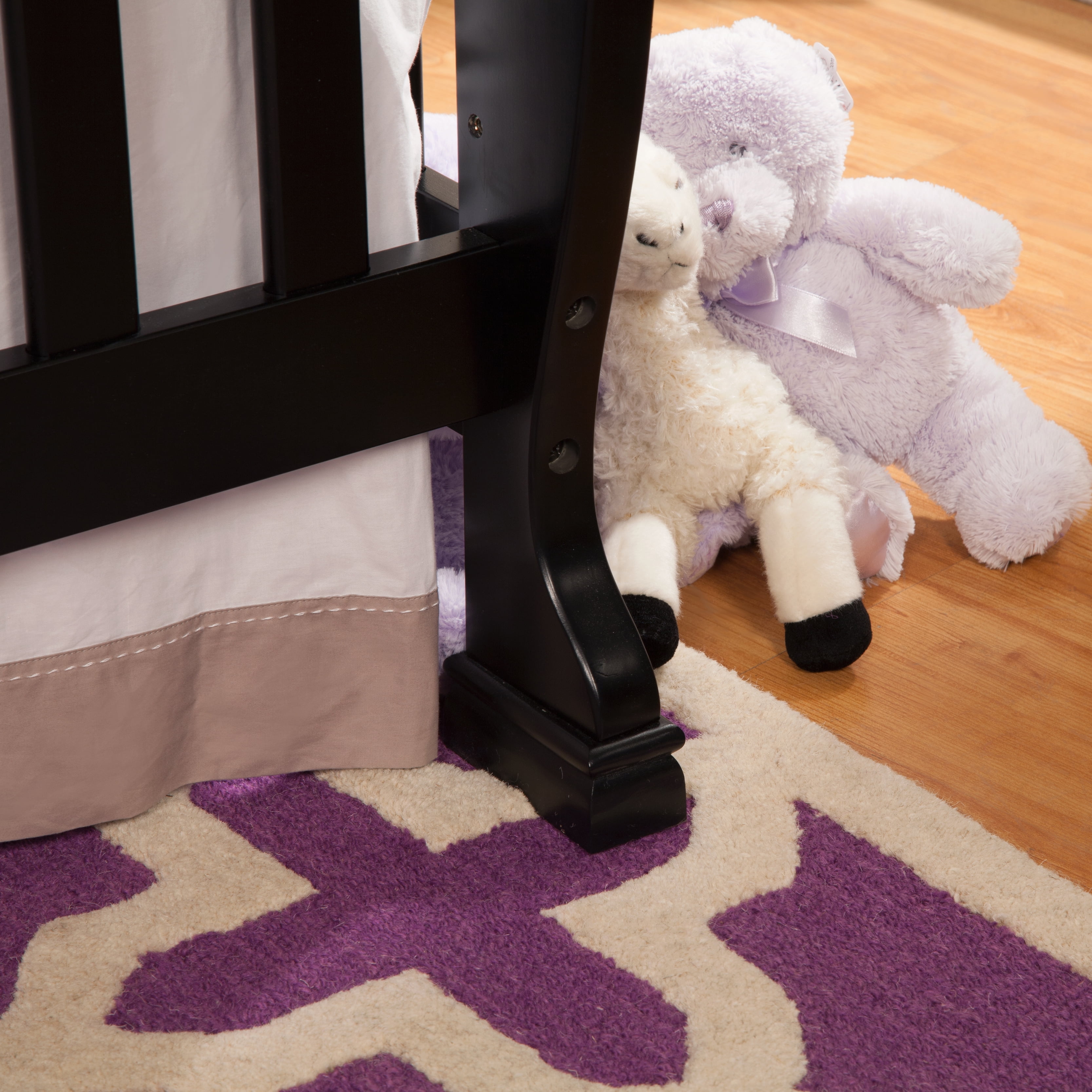 DaVinci Baby Kalani 4-in-1 Convertible Crib in Ebony Black, Greenguard Gold Certified