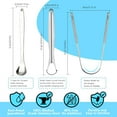 thumbnail image 2 of Tongue Scrapers for Adults and Kids - Professional Tongue Cleaners Set for Oral Cleaning, Reduce Bad Breath, Medical Grade Stainless Steel Tongue Scrapers (3-in-1) with Carrying Case (Silver), 2 of 7