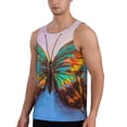 thumbnail image 2 of Easygdp Oil Painting Beautiful Butterfly Men's Tank Top, Sleeveless Muscle T Shirts, Breathable, Quick-Dry, Loose for Gym, Running, Fitness - Large, 2 of 9