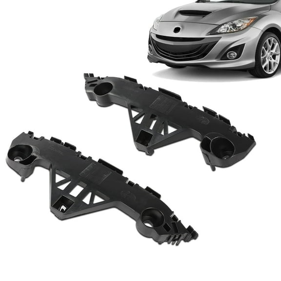 PIT66 Front Bumper Retainer Set Black Fit for 2010-2013 Mazda 3