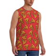 thumbnail image 2 of Kdxio Pizza Cartoon for Men's Muscle T-shirt,Sleeveless for Workout Running Athletic Gym Lounge Casual, 2 of 5