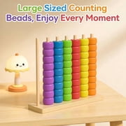Color Matching Stacking Puzzle Game,Fast Pattern Challenge Ring Stack Puzzle with Racks,Rings,Cards,Competitive Tabletop Brain Teaser for Family Game Night