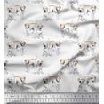 thumbnail image 1 of Soimoi Modal Satin Fabric Labrador Dog Print Sewing Fabric Yard 42 Inch Wide, 1 of 3
