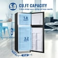 thumbnail image 6 of JIEJIA Double Door Small Refrigerator, 5.0 Cubic Feet Mini Fridge with 7-Level Adjustable Thermostat for Office, Dorm, Bedroom, Home and Apartment, Gray, 6 of 10