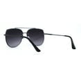 thumbnail image 2 of Mens Airforce Double Metal Bridge Rimless Officer Sunglasses Gunmetal Black, 2 of 4