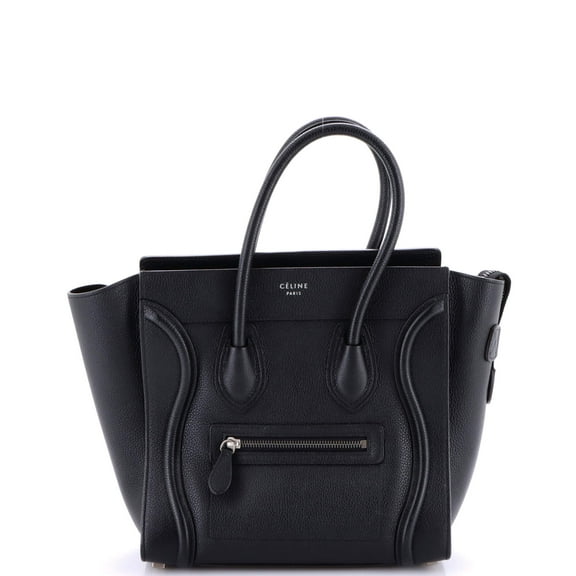 Pre-Owned Luggage Bag Grainy Leather Micro By Rebag