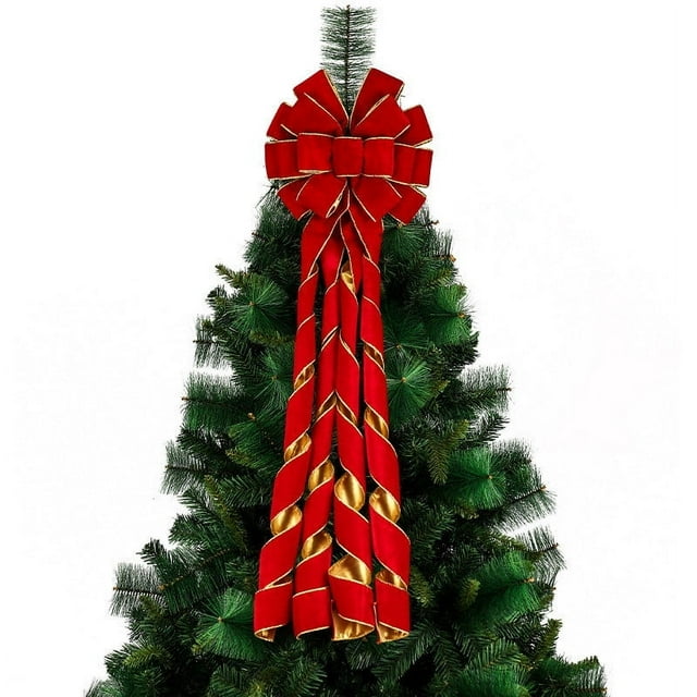Tyidzon Christmas Decorations Velvet Wired Ribbon 2.5 Inch Khaki Crushed Velvet Christmas Ribbon For Gift Wrapping Christmas Tree Decoration Crafts Wreaths Supplies