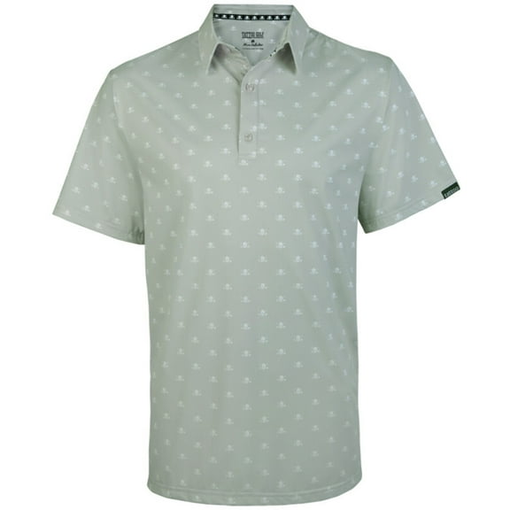 Micro Skull ProCool Men's Golf Shirt (Grey)