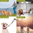 thumbnail image 2 of FrostHike Double Dog Leash. Dual Leash for Dogs 360° No Tangle Two Dogs Leash Adjustable Tangle Free Double Leash for Small Medium Large Dogs Walking Training (Red), 2 of 5