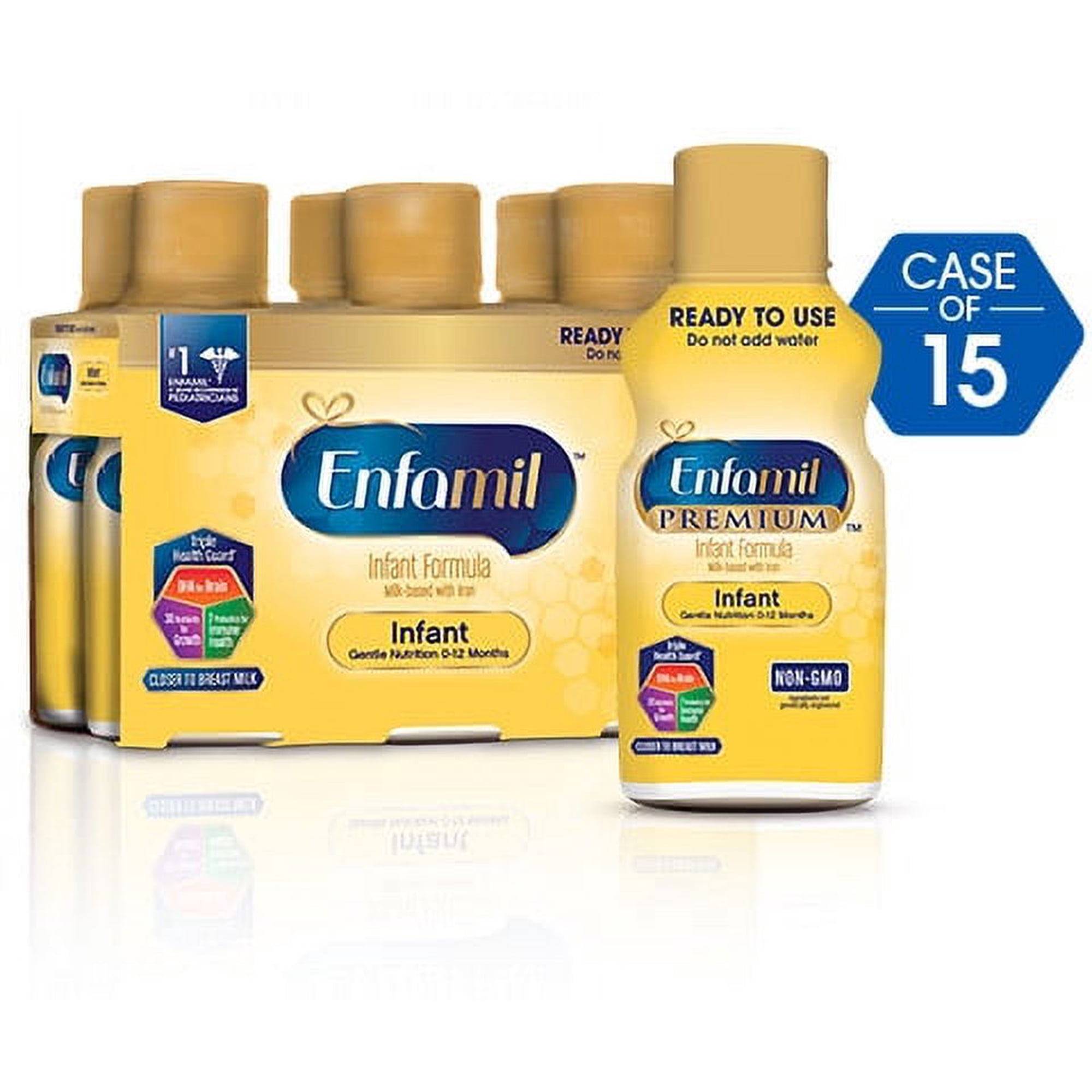 Enfamil PREMIUM Infant Formula, Ready to Use Liquid, 8 fl oz, 15 Bottles